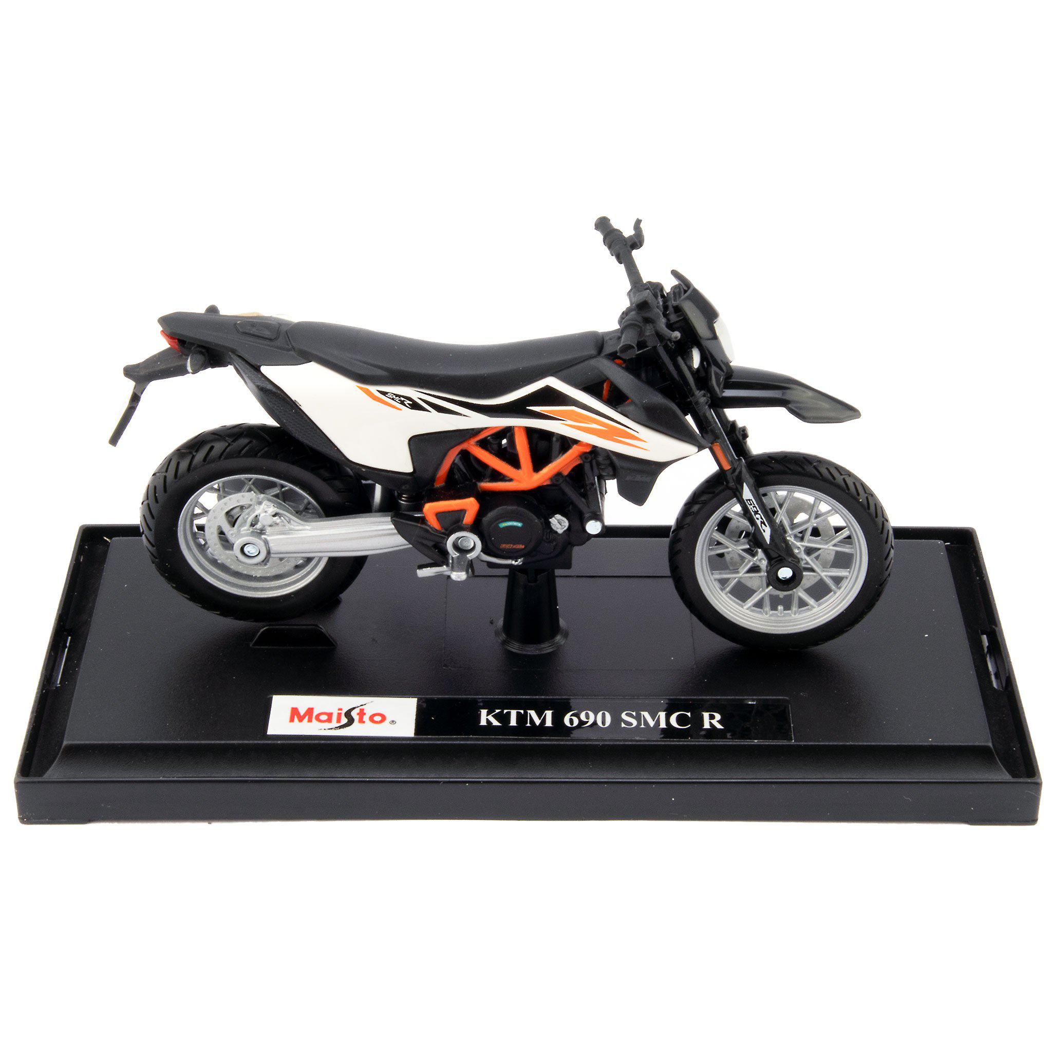 KTM 690 SMC R Diecast Model Motorcycle white - 1:18 scale-Maisto-Diecast Model Centre