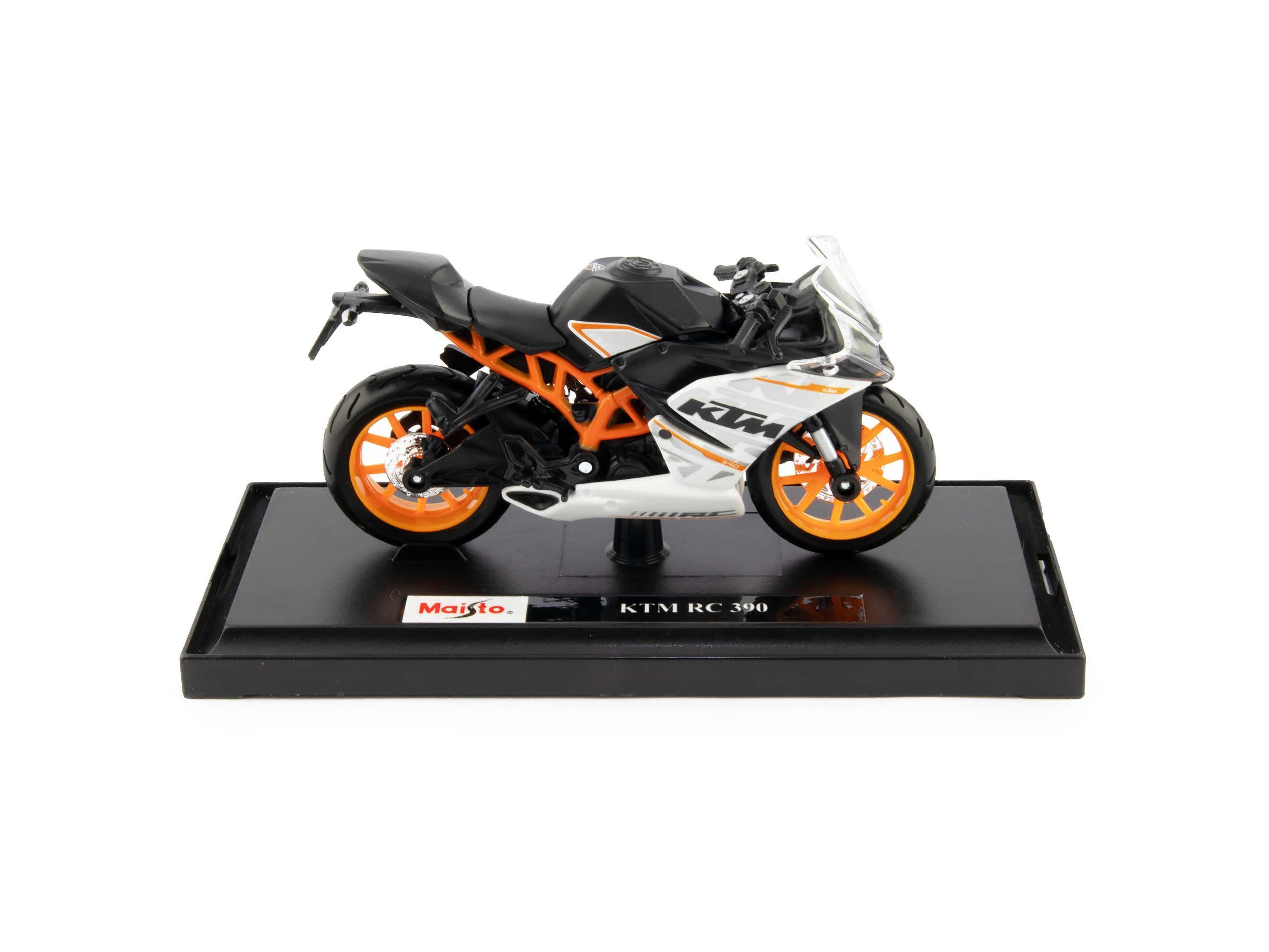 KTM RC 390 Diecast Model Motorcycle black/white - 1:18 scale-Maisto-Diecast Model Centre