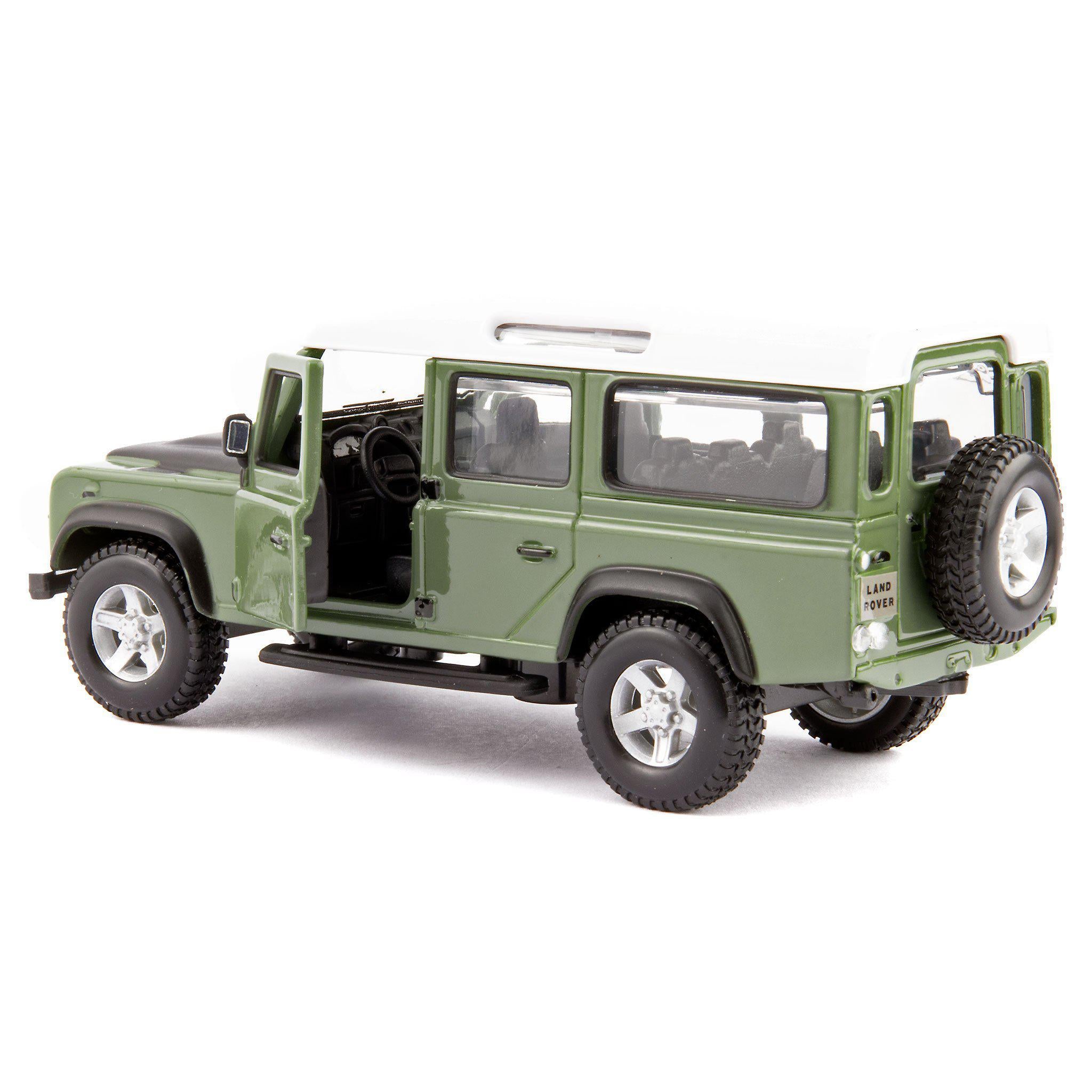 Land Rover Defender 110 Diecast Model Car green - 1:32 Scale-Bburago-Diecast Model Centre