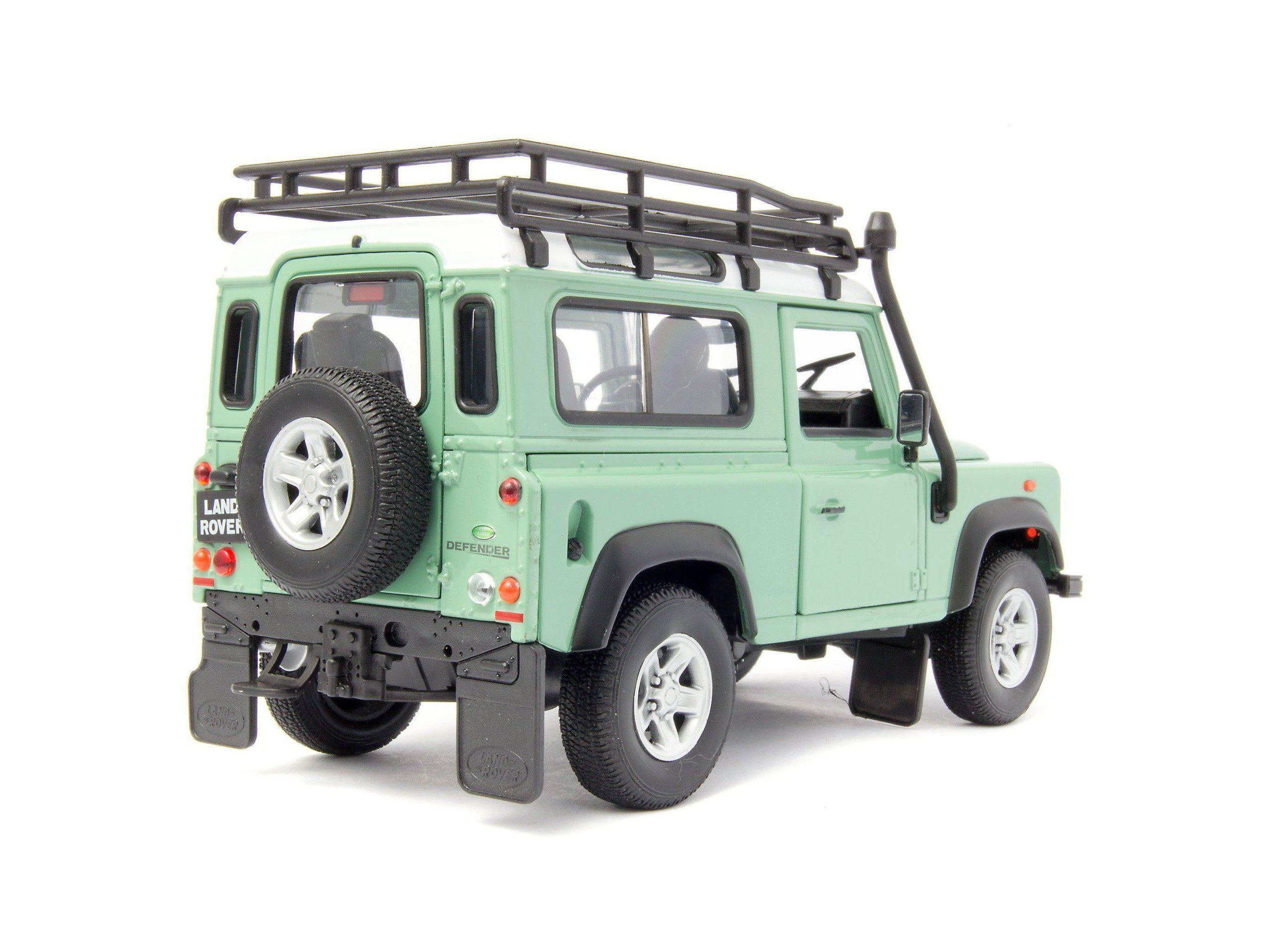 Land Rover Defender 90 Diecast Model Car with snorkel green - 1:24 Scale-Welly-Diecast Model Centre