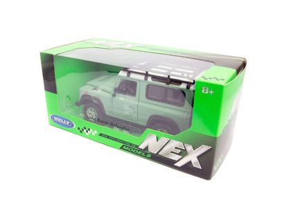 Land Rover Defender 90 Diecast Model Car with snorkel green - 1:24 Scale-Welly-Diecast Model Centre