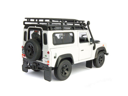 Land Rover Defender 90 Diecast Model Car with snorkel white - 1:24 Scale-Welly-Diecast Model Centre