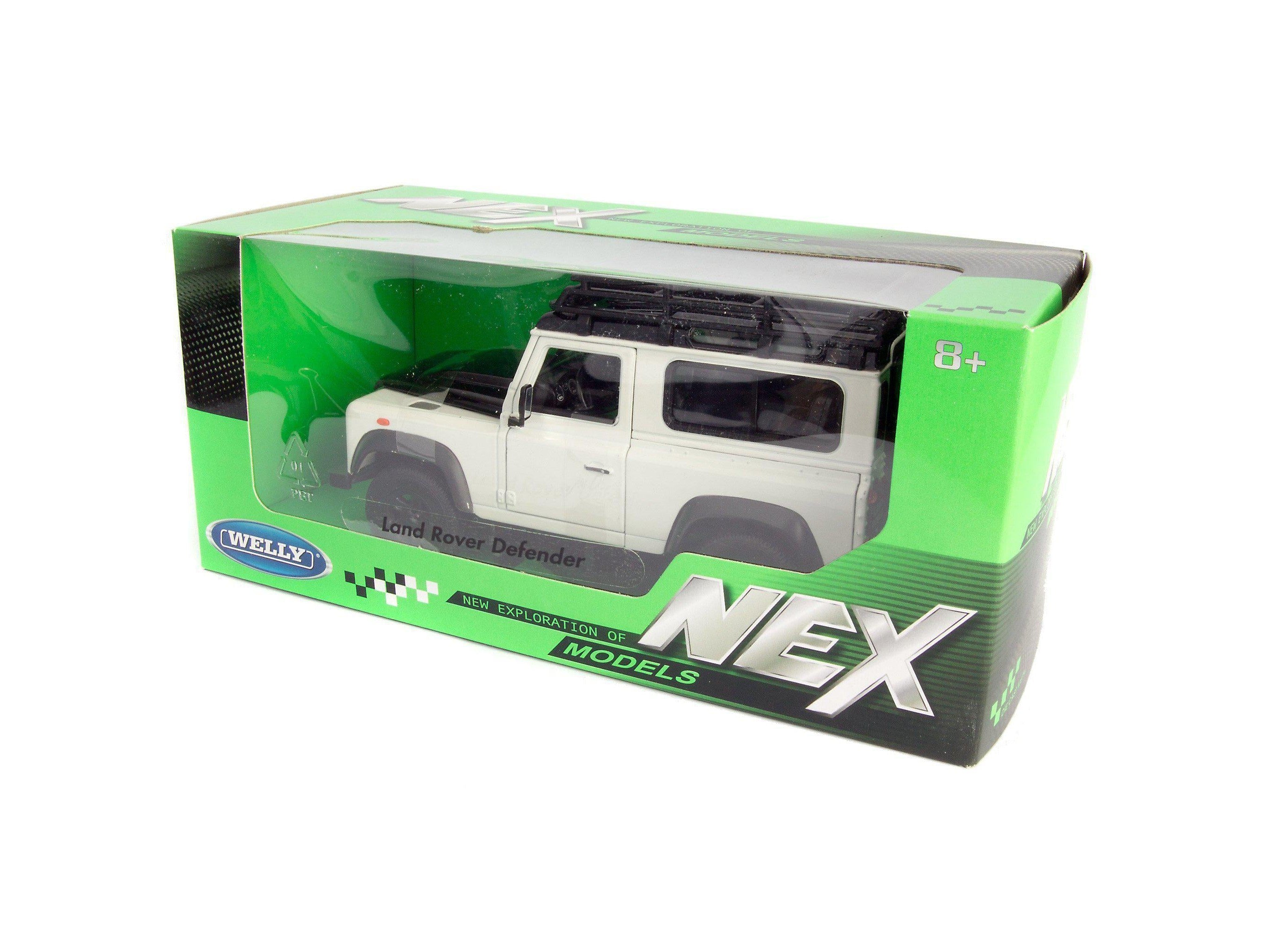 Land Rover Defender 90 with snorkel white 1 24 Scale Diecast Model Car