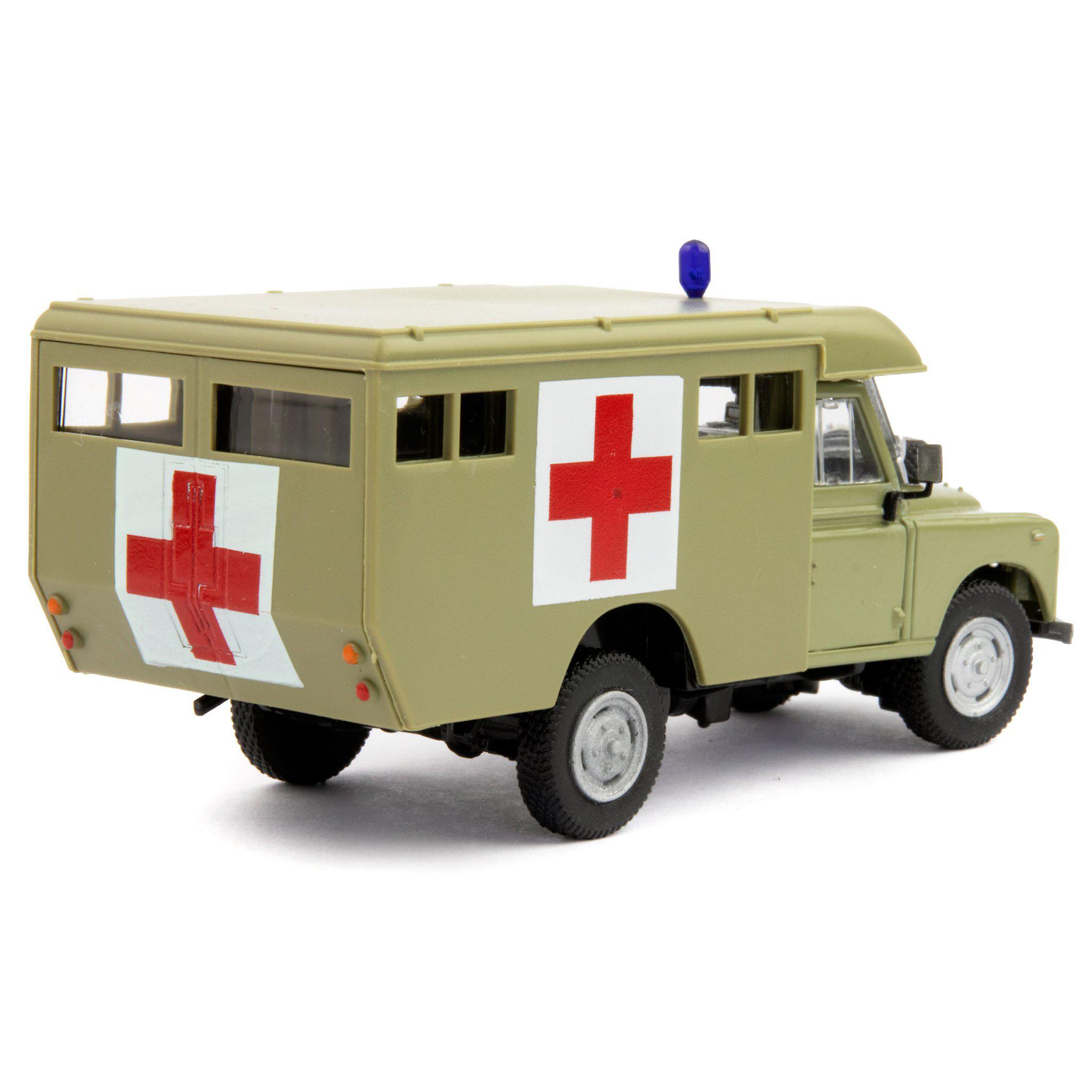 Land Rover Defender Series 3 109 Diecast Model Car Army Ambulance - 1:43 Scale-Cararama-Diecast Model Centre