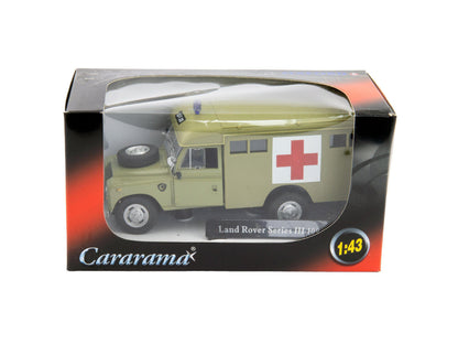 Land Rover Defender Series 3 109 Diecast Model Car Army Ambulance - 1:43 Scale-Cararama-Diecast Model Centre