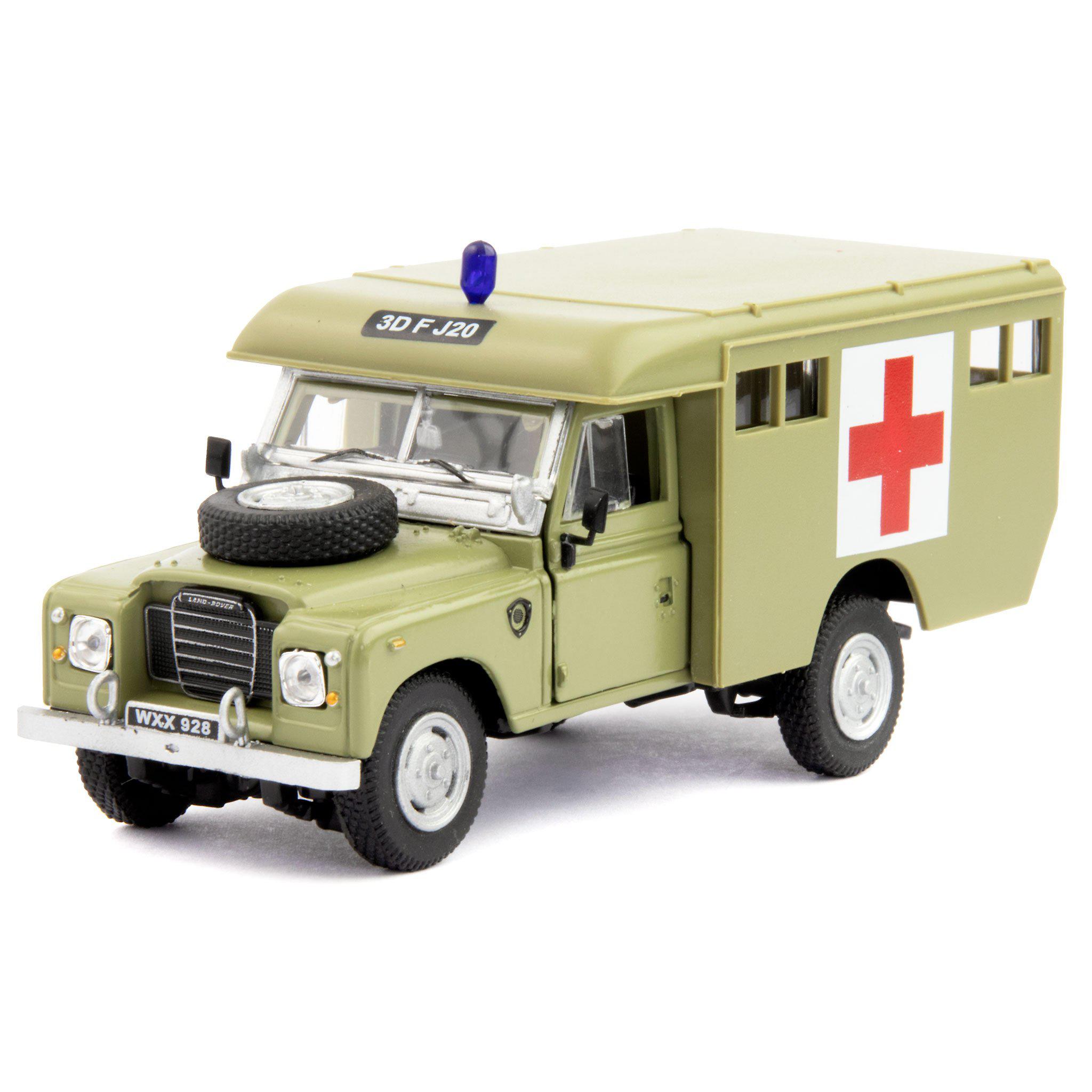Land Rover Defender Series 3 109 Diecast Model Car Army Ambulance - 1:43 Scale-Cararama-Diecast Model Centre