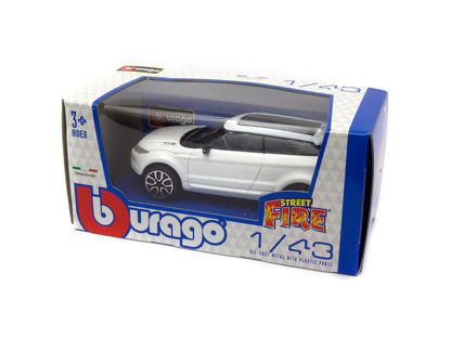 Land Rover LRX Concept (Evoque) Diecast Toy Car white - 1:43 Scale-Bburago-Diecast Model Centre