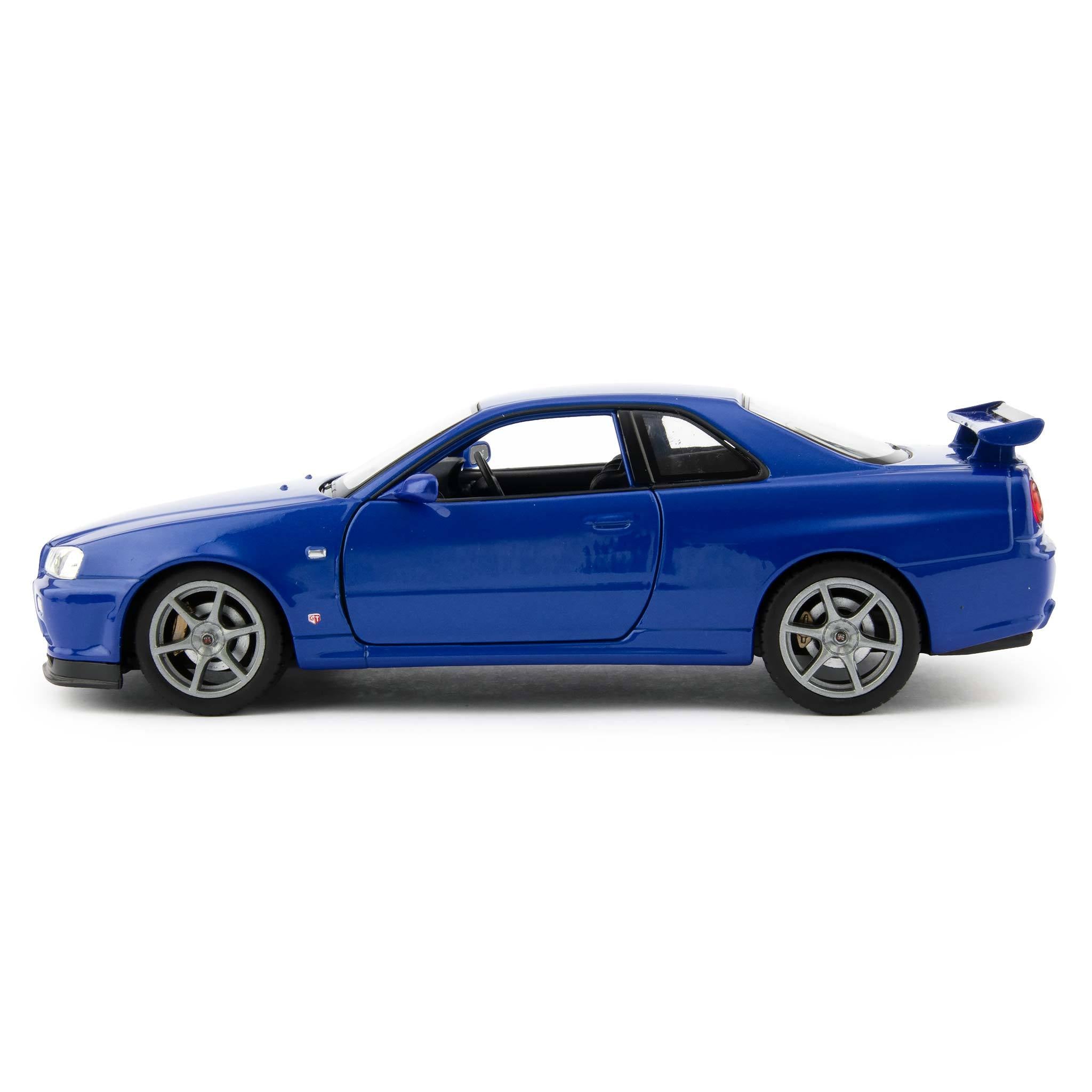 Nissan Skyline GT-R (R34) Diecast Model Car blue - 1:24 Scale-Welly-Diecast Model Centre