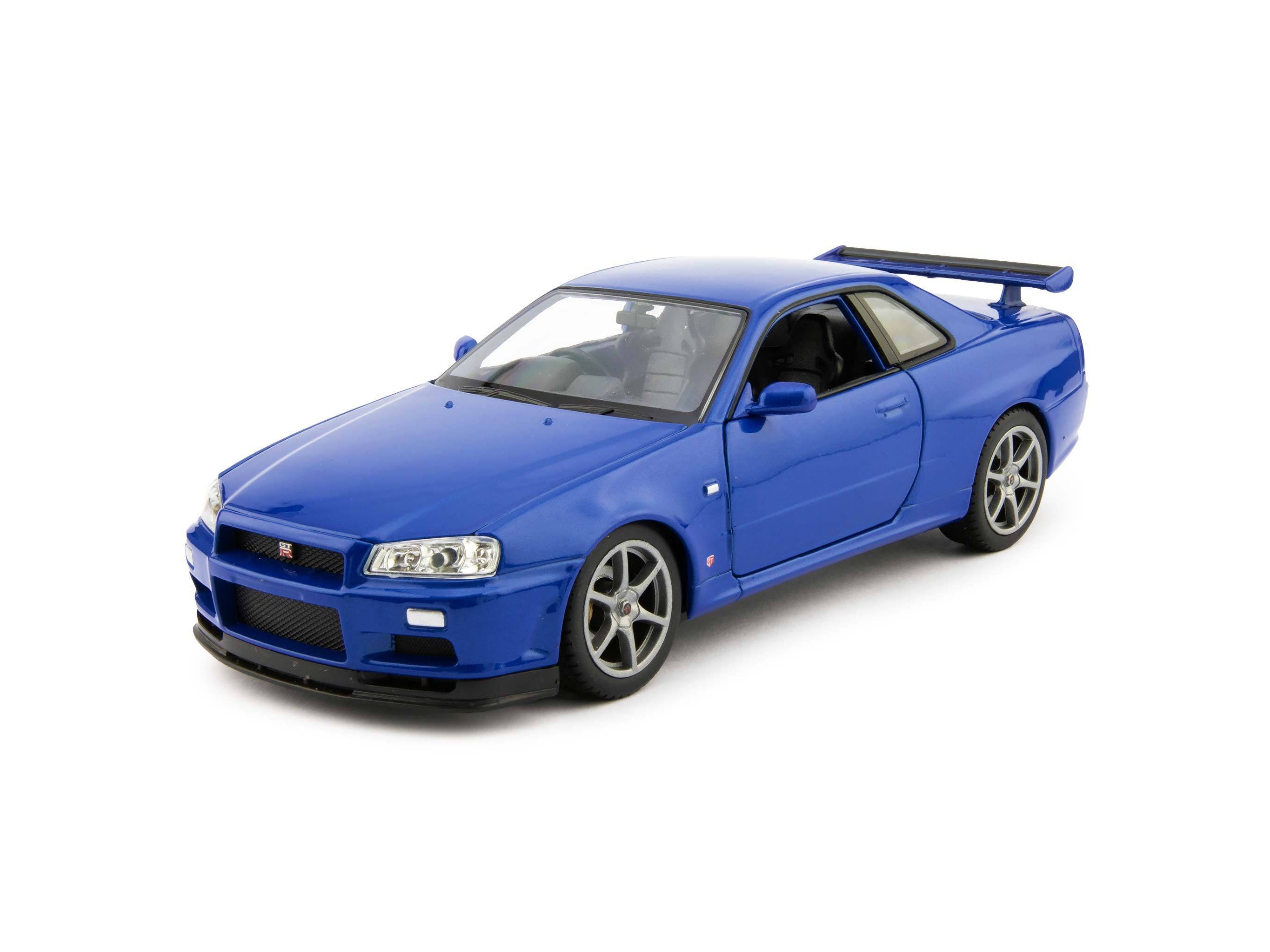 Nissan Skyline GT-R (R34) Diecast Model Car blue - 1:24 Scale-Welly-Diecast Model Centre