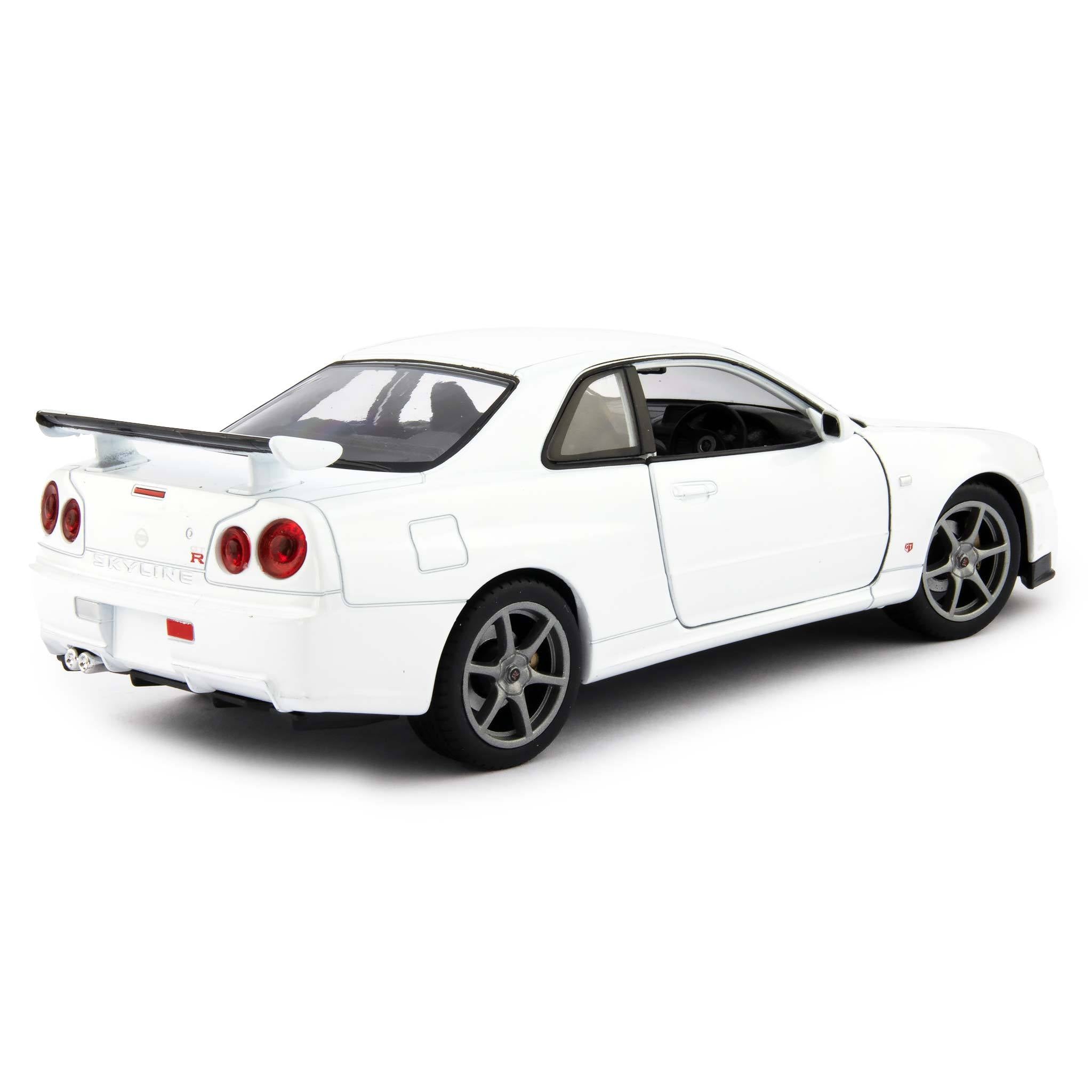 Nissan Skyline GT-R (R34) Diecast Model Car white - 1:24 Scale-Welly-Diecast Model Centre