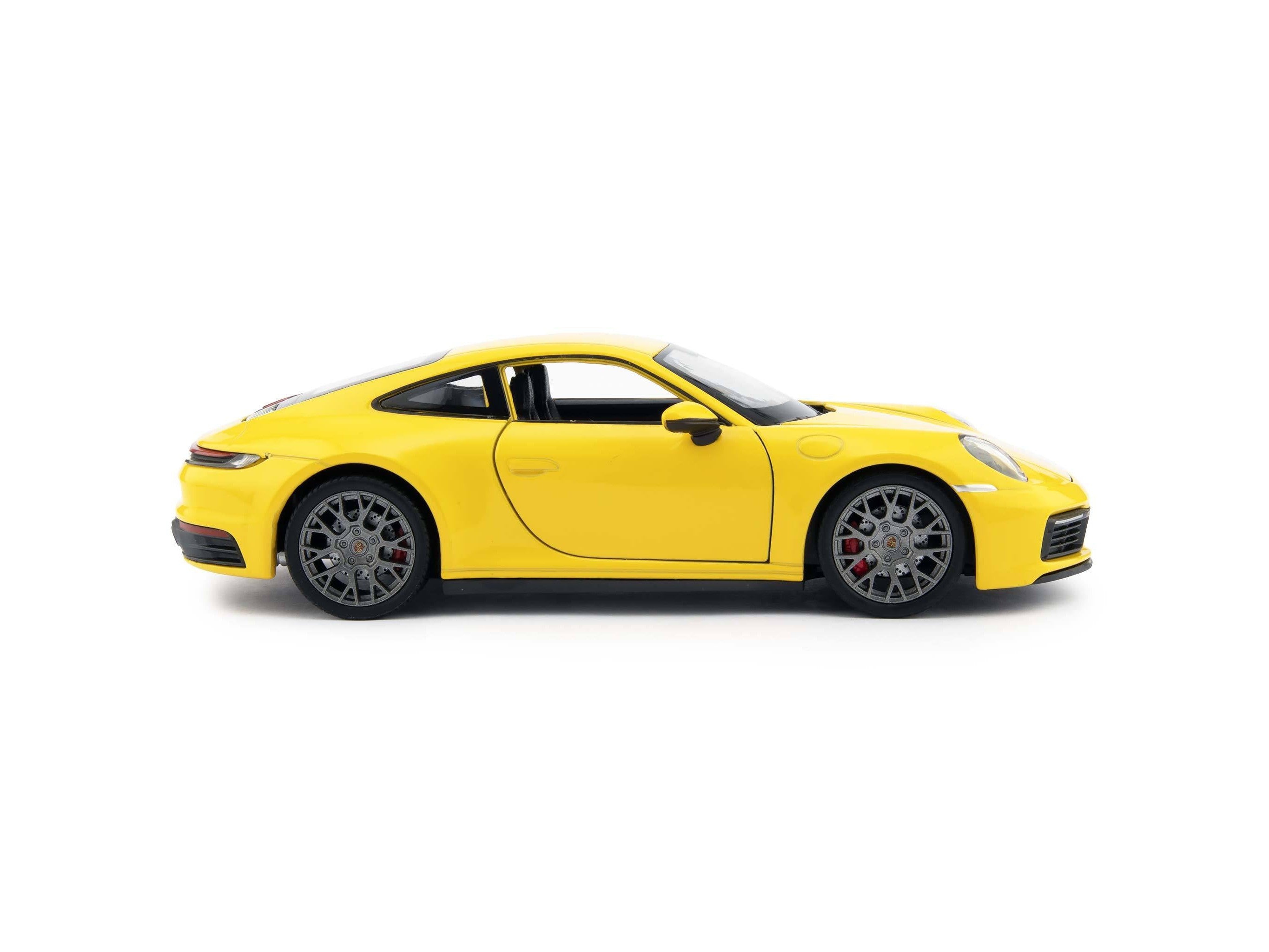 Porsche 911 Carrera 4S Diecast Model Car yellow - 1:24 Scale-Welly-Diecast Model Centre