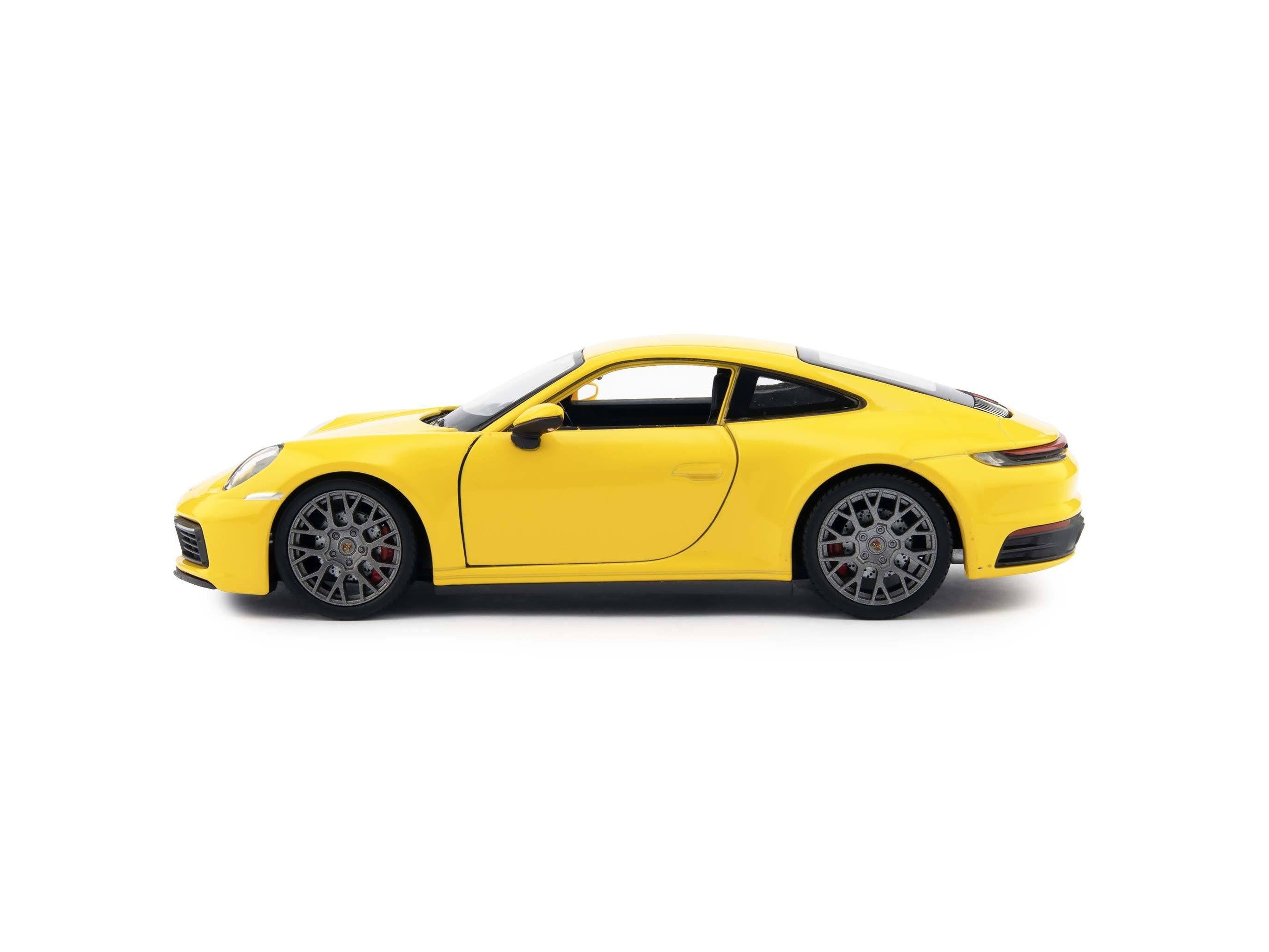 Porsche 911 Carrera 4S Diecast Model Car yellow - 1:24 Scale-Welly-Diecast Model Centre