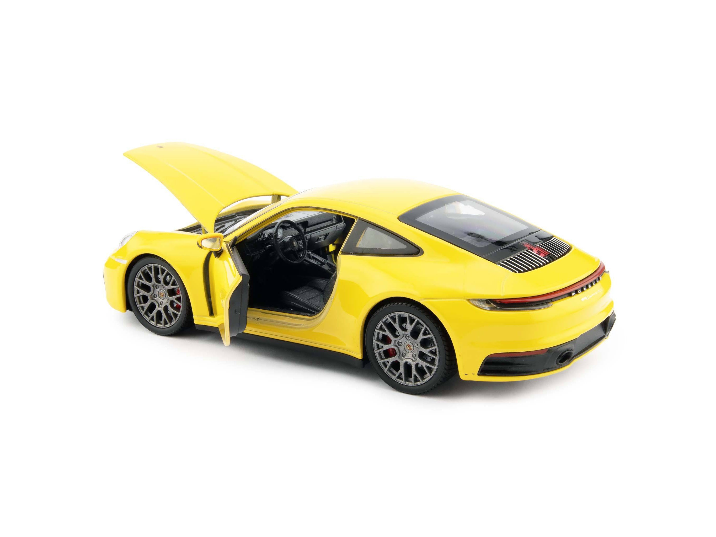 Porsche 911 Carrera 4S Diecast Model Car yellow - 1:24 Scale-Welly-Diecast Model Centre