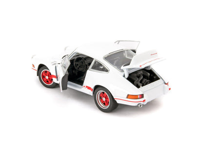 Porsche 911 Carrera RS 2.7 Diecast Model Car 1973 white - 1:24 Scale-Welly-Diecast Model Centre