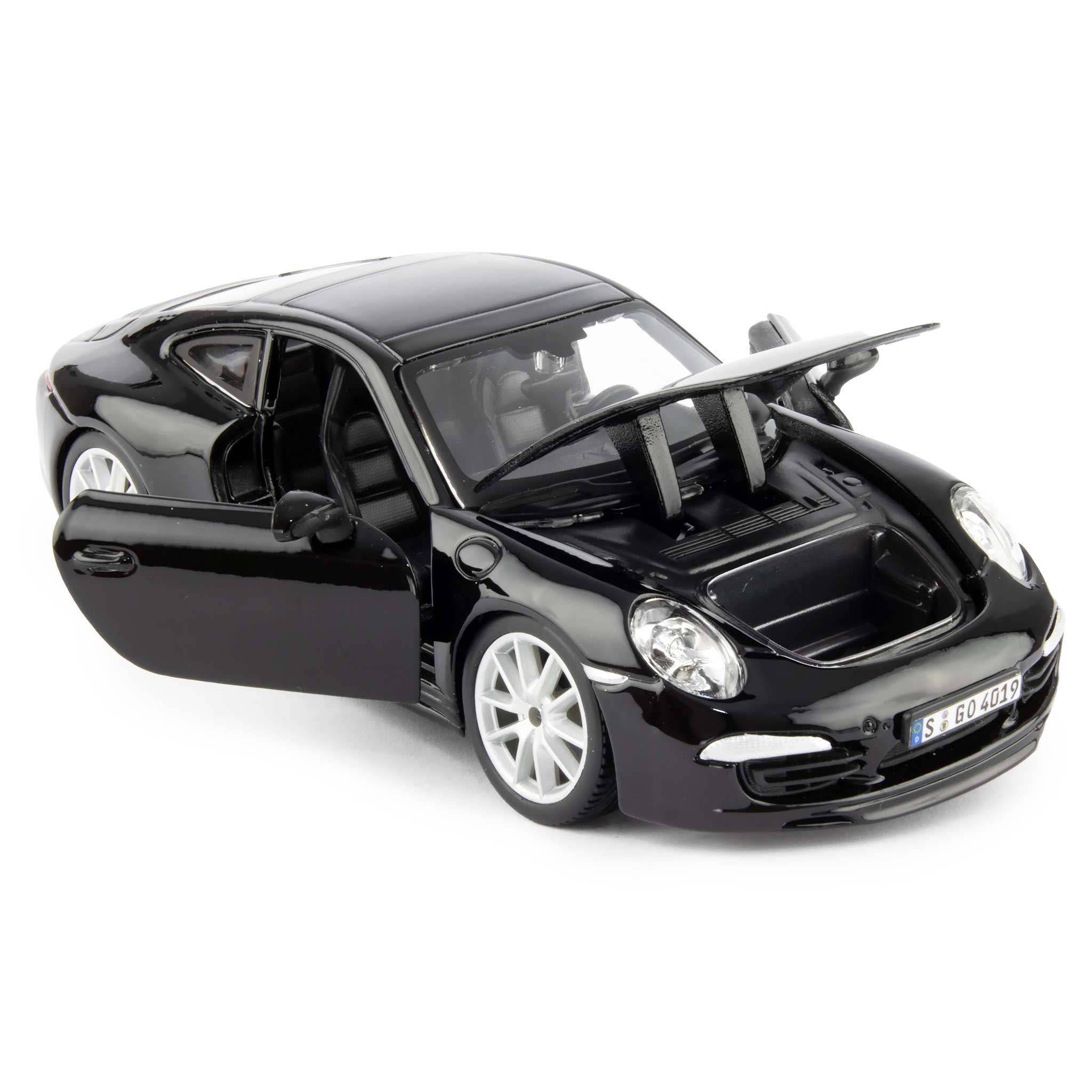 Porsche 911 Carrera S Diecast Model Car 2011 black - 1:24 Scale-Bburago-Diecast Model Centre