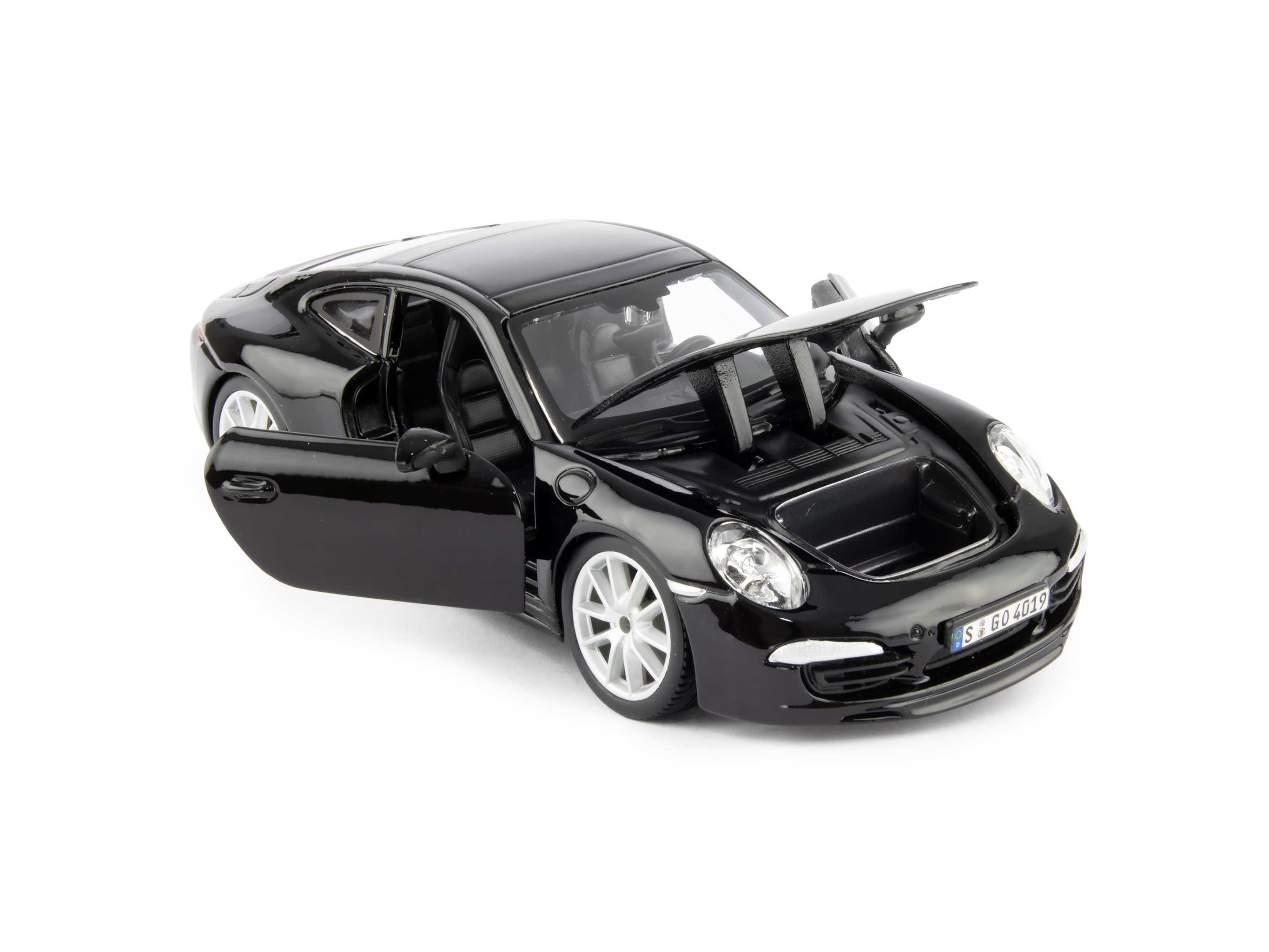 Porsche 911 Carrera S Diecast Model Car 2011 black - 1:24 Scale-Bburago-Diecast Model Centre