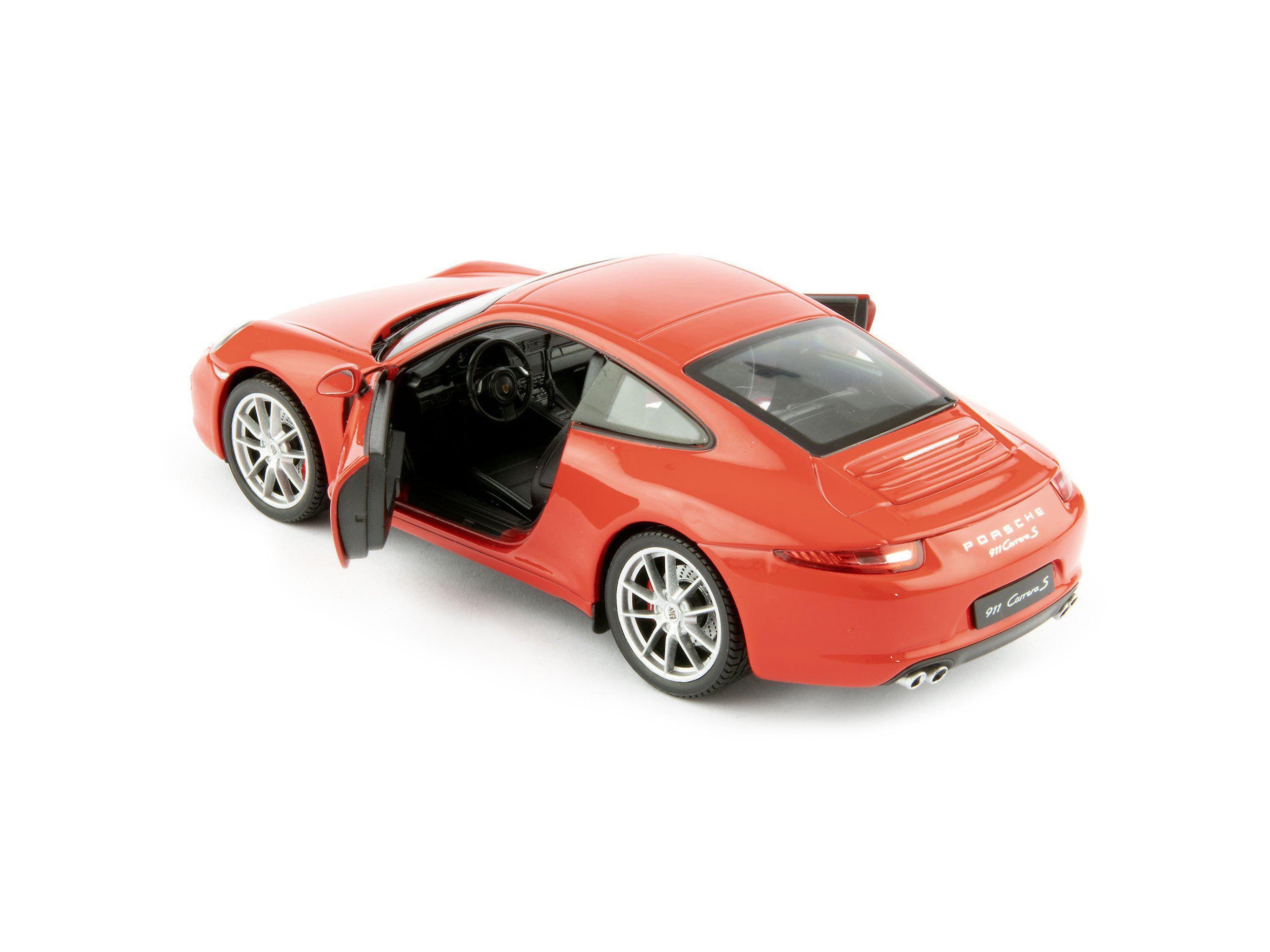 Porsche 911 Carrera S Diecast Model Car red - 1:24 Scale-Welly-Diecast Model Centre