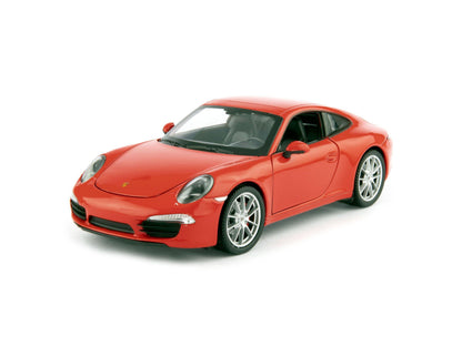 Porsche 911 Carrera S Diecast Model Car red - 1:24 Scale-Welly-Diecast Model Centre