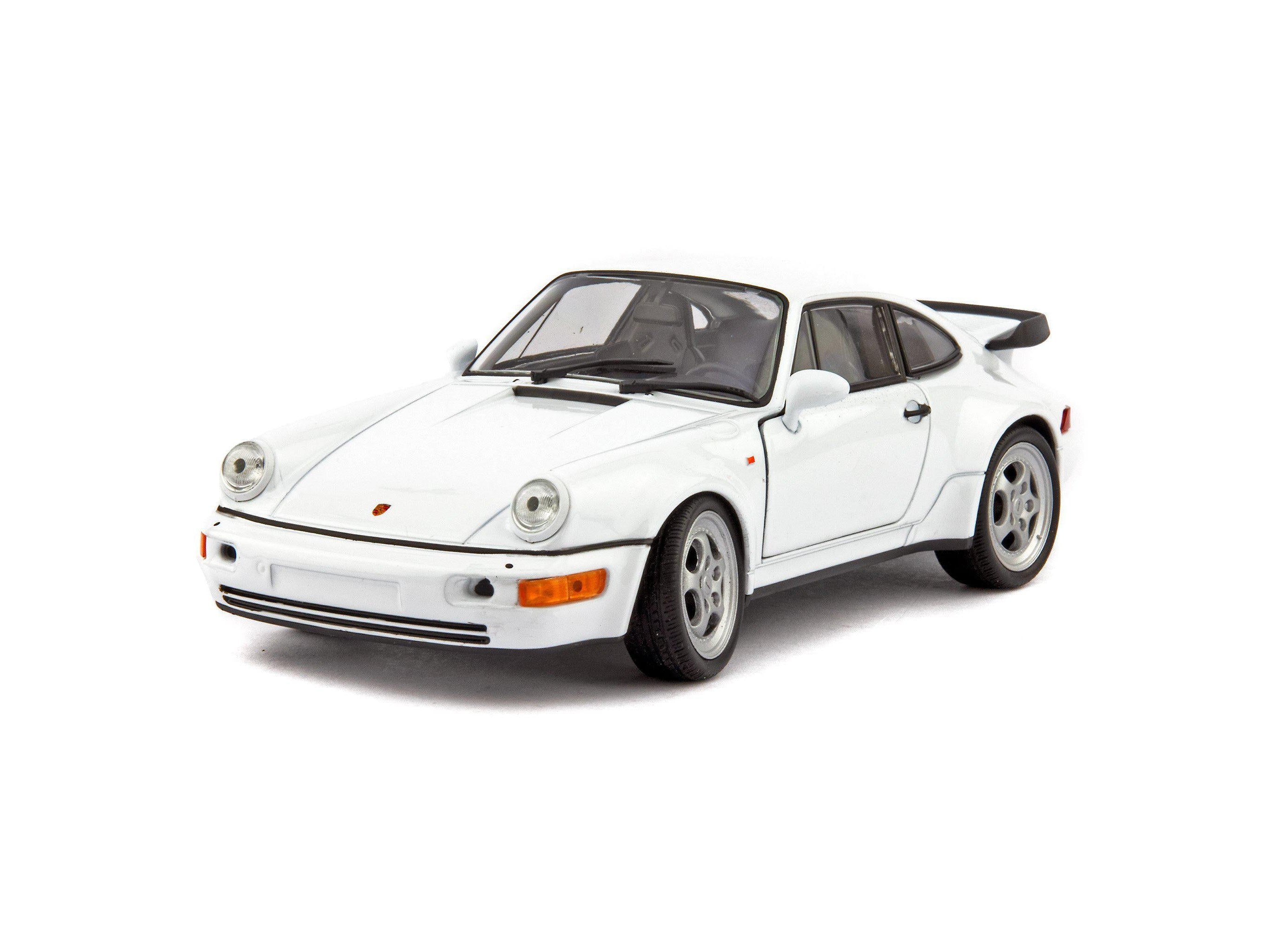 Porsche 911 Turbo 3.0 Diecast Model Car 1974 white - 1:24 Scale-Welly-Diecast Model Centre