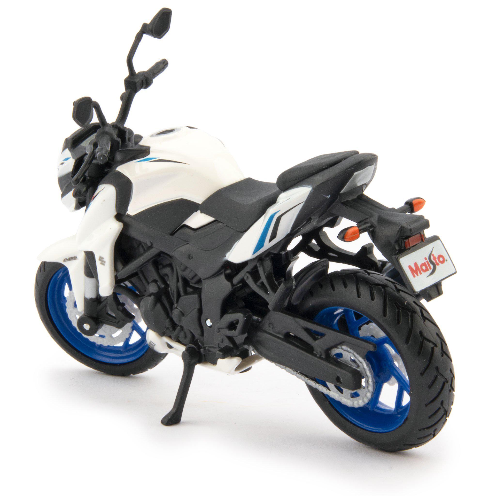 Suzuki GSX-S750 ABS Diecast Model Motorcycle white - 1:18 scale-Maisto-Diecast Model Centre