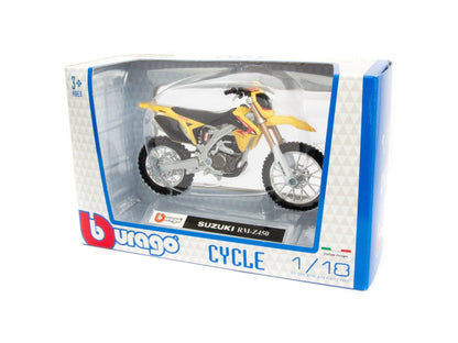 Suzuki RM-Z450 Diecast Model Motorcycle - 1:18 Scale-Bburago-Diecast Model Centre