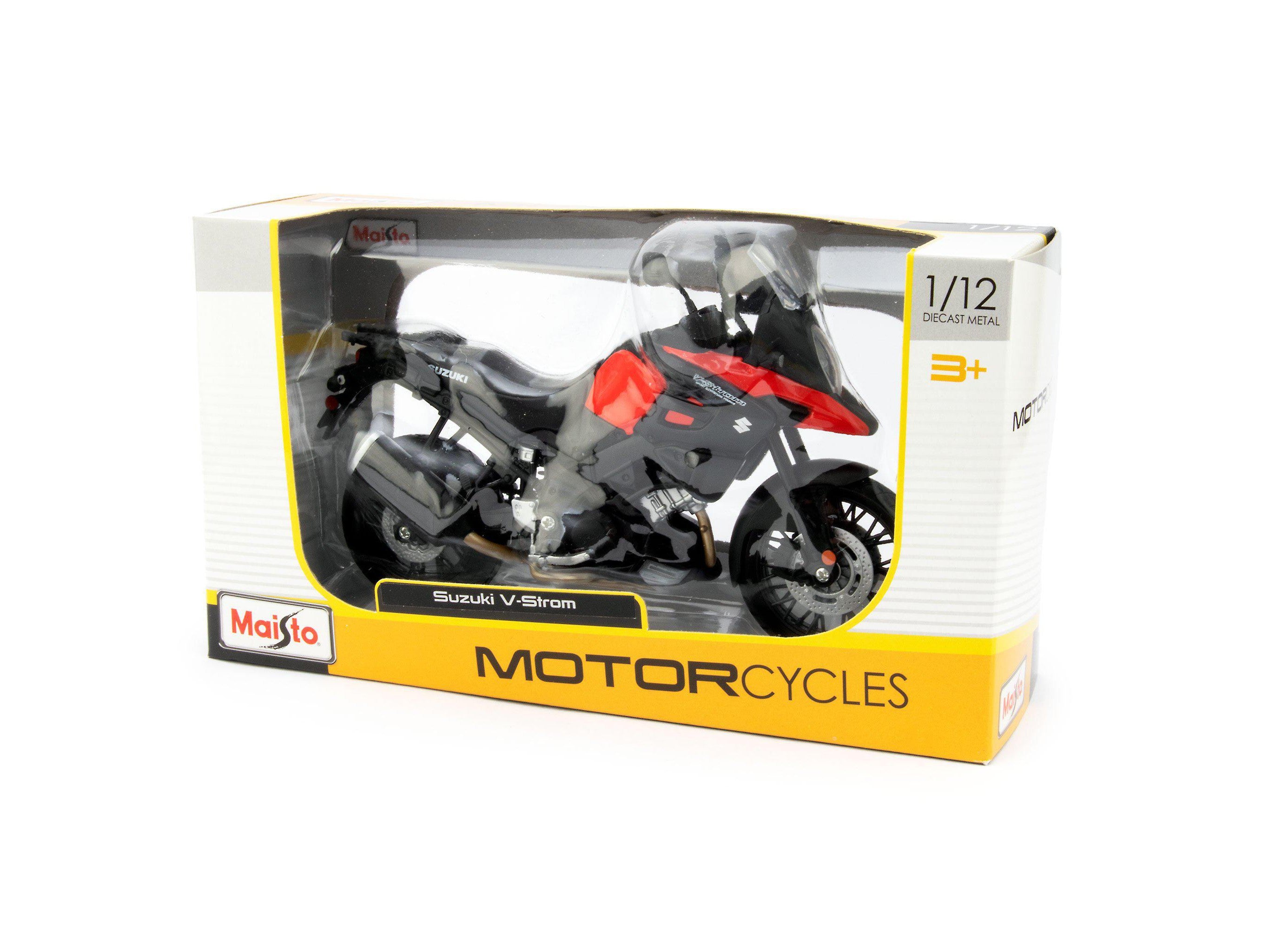 Suzuki V-Strom 1000 Diecast Model Motorcycle red - 1:12 Scale-Maisto-Diecast Model Centre