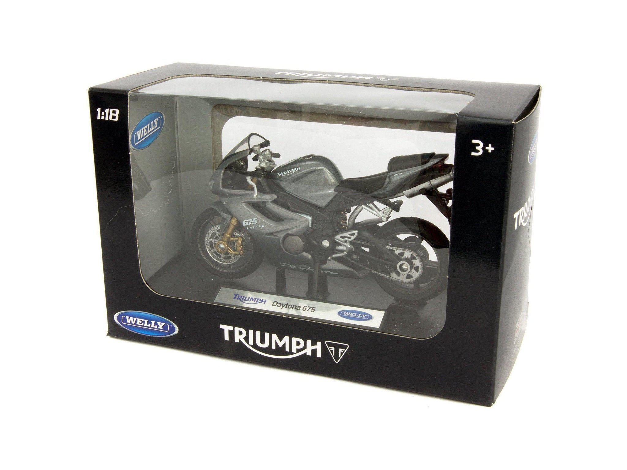  Welly Die Cast Motorcycle Silver Triumph Daytona 675, 1:18  Scale : Toys & Games