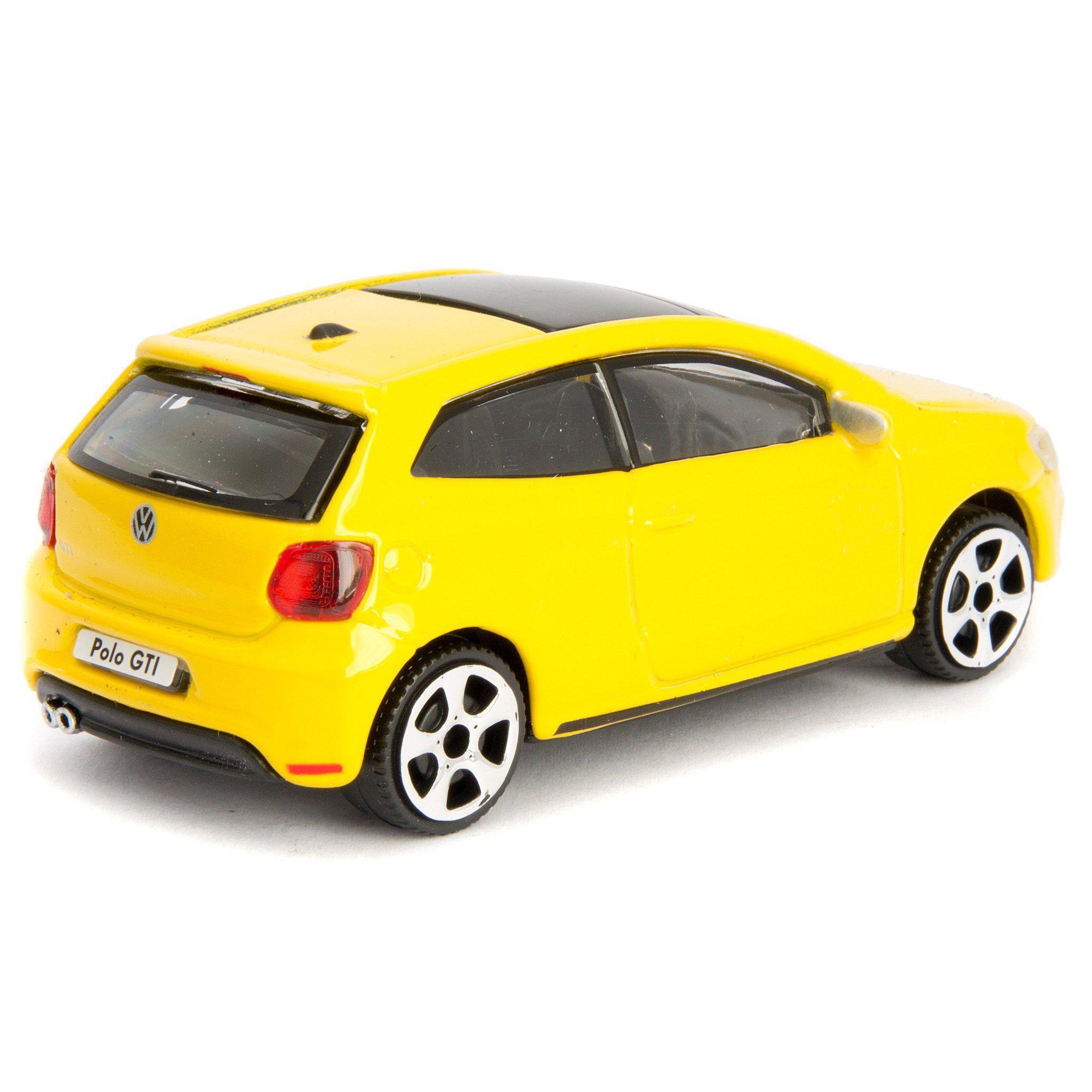 Volkswagen Polo GTi Mk5 Diecast Toy Car yellow - 1:43 Scale-Bburago-Diecast Model Centre