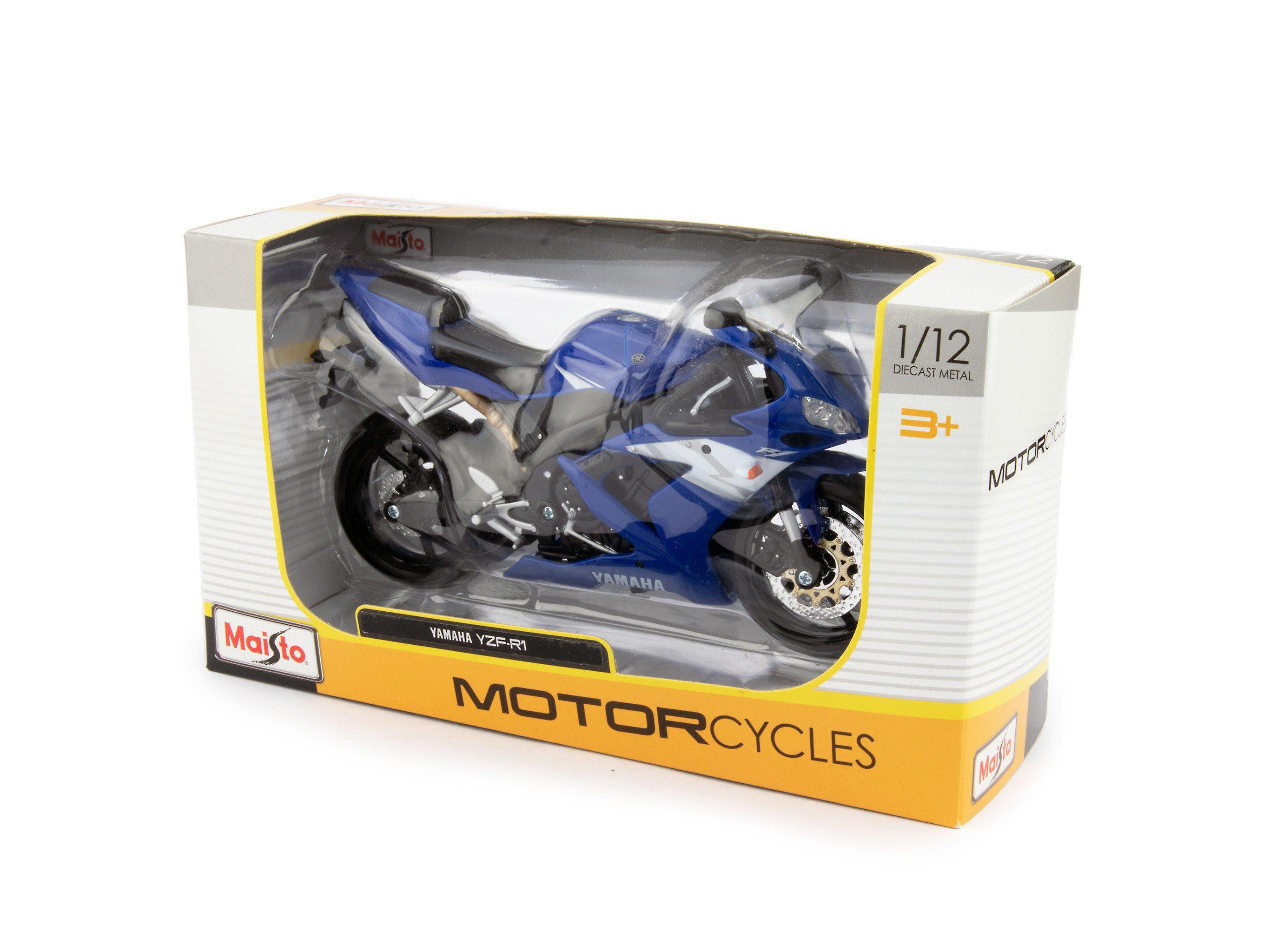 Welly 1:12 2020 YAMAHA YZF R6 Blue Diecast Motorcycle Bike Model Toy New In  Box
